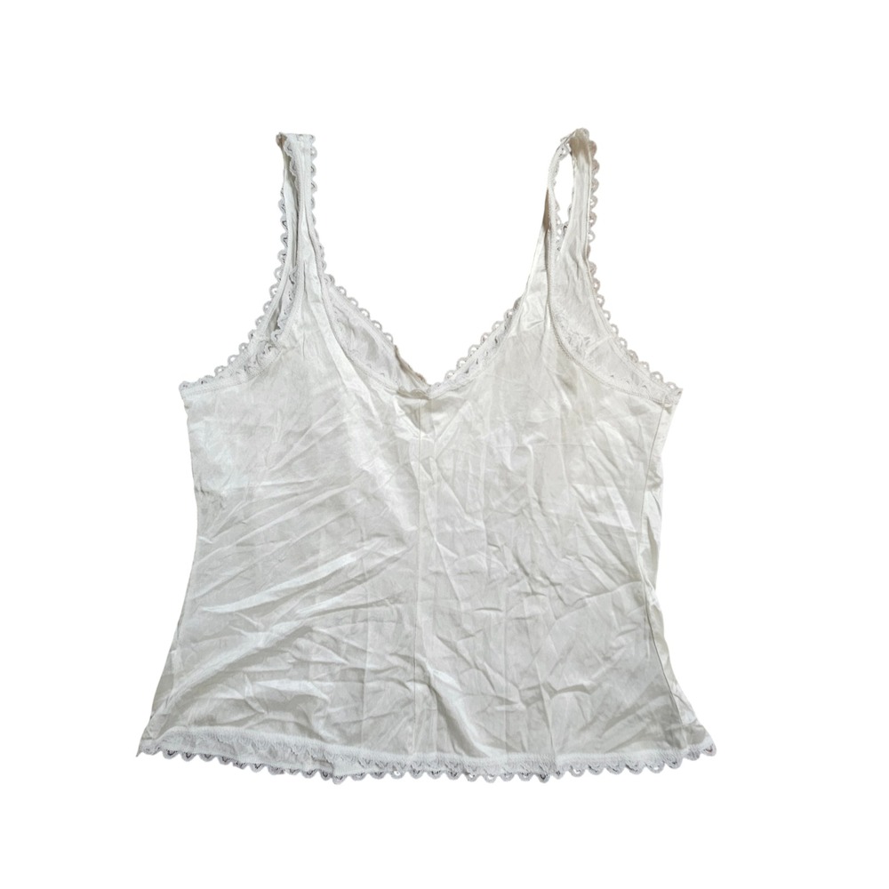 Adonna Satin Lace Trim Cami Top 38 Antron III‎ Nylon Lingerie Slip Coquette VTG - Picture 6 of 8